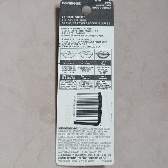 Covergirl Exhibitionist Lip Liner Garnet Red 225✨️BRAND NEW IN PACKAGE CARDED - Picture 2 of 8